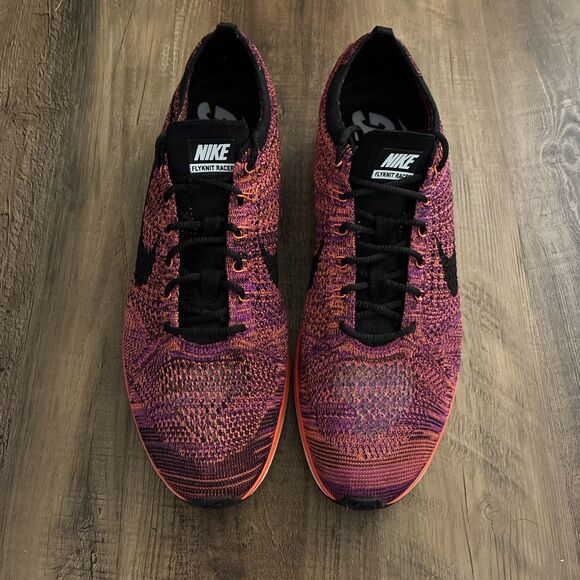 Nike Flyknit Racer Acai Berry Pink Men Size 12 Running Shoes 526628-008 main image 6